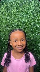 So much personality! 🥰🌸 , Book under: Kids Knotless Med/Lar Knotless  braids. 🤍🤍, March appointments are available! Click the booking link in  bio. ✨,