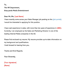 This means that you will start with. Email Cover Letter Format For Job Application