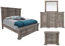 Willa gray wood queen bed with storage by furniture of america. Maverick King Size Bedroom Set Gray Home Furniture Plus Bedding