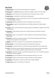 Ives keith honors biology docs. Ecological Relationships Worksheet Answers Worksheet List