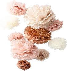 Check spelling or type a new query. Amazon Com Vidal Crafts 20 Pcs Dusty Pink Rose Gold Ivory Pastel Grey Tissue Paper Pom Pom Kit 14 10 8 6 Tissue Paper Flowers For Wedding Birthday Bridal Shower Bachelorette Baby Shower