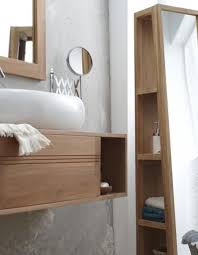 Buffet en métal gris et bois style armée army le buffet army : Rangements Ultra Pratiques Pour Une Petite Salle De Bains Elle Decoration