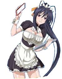 Maid Akeno Will You Be My Master Dxd Anime Black Hair Highschool Dxd