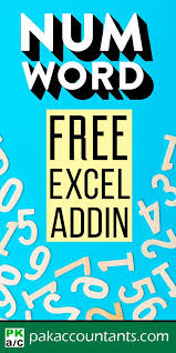 Numword Convert Numbers To Words With Free Excel Add In Excel Excel Tutorials Excel Macros