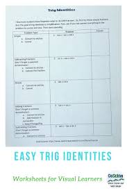 Explore the entire precalculus curriculum: Precalculus And Trigonometry Students Always Struggle With Trig Identities Use This Worksheet To Simplify The Proces Simple Fractions Trigonometry Precalculus