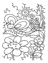 Spring At Beautiful Garden Coloring Page Kids Play Color In 2020 Garden Coloring Pages Spring Coloring Pages Spring Coloring Sheets