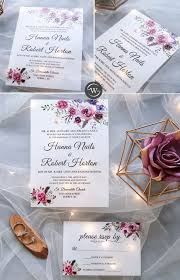 Jean S Bouquet Pink And Purple Floral Uv Printed Wedding Invitation On Vellum Paper Swuv011 As Low As 1 37 Stylishwedd Printing Wedding Invitations Wedding Invitations Elegant Wedding Invitations