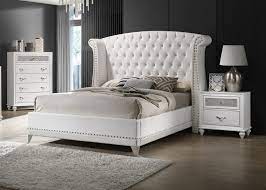 Babyletto white & washed natural tiptoe bunk bed. Barzini White Crystal Bedroom Set Kfrooms Furniture Sale