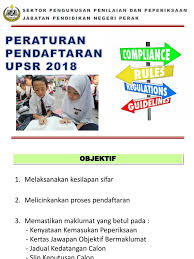 Borang lp/pendaftaran (no pusat dan no kelas hendaklah ditulis) : 2018 Peraturan Pendaftaran