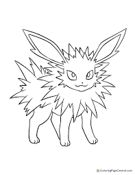 School's out for summer, so keep kids of all ages busy with summer coloring sheets. Pokemon Jolteon Coloring Page Coloring Page Central