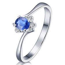 Inexpensive Sapphire With Diamond Engagement Ring On 9ct White Gold Inexpensive Engagement Rings Diamond Sapphire Engagement Ring Engagement Rings Sapphire