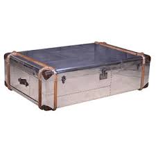 Distressed finish dykstra solid wood coffee table with storage. Aluminium Loft Mirrored Trunk Coffee Table From China Tradewheel Com
