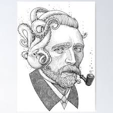 Van Gogh Line Art Merch & Gifts for Sale