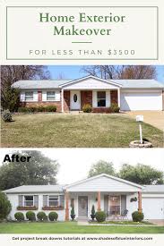 Do the painting just like as when you do the priming step, from a corner about 15 cm from the edges and 30 cm from the bottom. Home Exterior Makeover For Less Than 3500 Shades Of Blue Interiors
