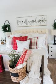 $20 diy farmhouse bench from prodigal pieces. A Cozy Cheerful Farmhouse Christmas Bedroom Diy Christmas Decorations For Home Christmas Room Christmas Room Decor