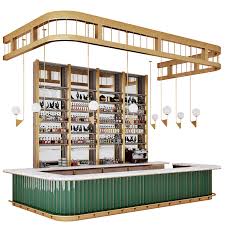 3d Models Pack On Behance Bar Counter Design Bar Design Restaurant Bar Interior Design