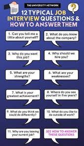 12 Typical Job Interview Questions How To Answer Them The University Network In 2020 Job Interview Questions Typical Job Interview Questions Job Interview Answers