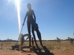 The anmatjere lady and child are not quite so big but very imposing. Aileron S Naked Charlie Quartpot Shinypants