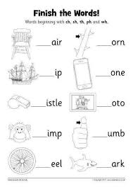 Finish The Words Worksheets Ch Sh Th Ph And Wh Sb Phonics Worksheets Kindergarten Phonics Worksheets Phonics Kindergarten
