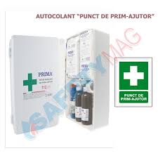 Masca de silicon pediatrica n� 2 3 pipe guedel mica. Trusa Sanitara Fixa Autocolant Punct De Prim Ajutor Safety Mag