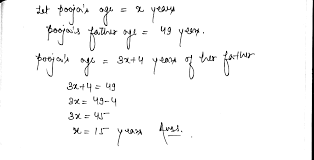 49 times table to learn basic multiplication is available in printable and downloadable (pdf) format. Pooia S Father Is 49 Years Old He Is 4 Year Older Than Three Times Pooja S Age Find Pooja S Age