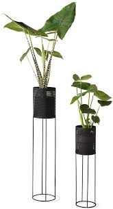 Lifa Living Pflanzenstander Set Aus Schwarzem Metall 2 Moderne Deko Blumenstander Fur Den Innenbereich In 2020 Pflanzenstander Dekorierte Blumentopfe Schwarzes Metall