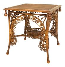 American Victorian Natural Wicker End Table In 2020 Victorian Wicker Victorian Table Lamps End Tables