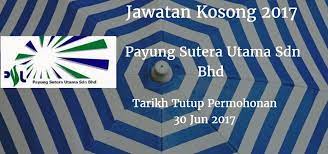 Permohonan adalah dipelawa daripada warganegara malaysia yang berkelayakan untuk mengisi k. Jawatan Kosong Payung Sutera Utama Sdn Bhd 30 Jun 2017 Inimajalah Com