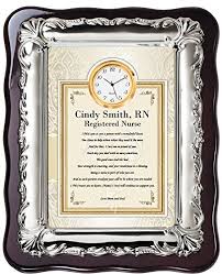 Everyone needs office supplies, but rather than gifting a new stapler or a plain pencil cup, give something a little out of the ordinary. Nursing School Graduation Gift Ideas For Bsn Asn Rn Registered Nurse Graduates Congratulation Thank You Nurse Poetry Clock Plaque Chrome Silver Decor Border Item Fr20 Nu Buy Online In Dominica At
