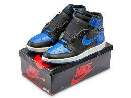 Shoezeum 1985 Vintage Original Og Nike Air Jordan 1 I Black Royal Blue Size 12 Air Jordans Jordans Nike Air Jordan