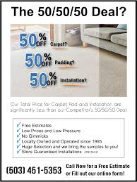 the 50 50 50 deal vancouver carpet