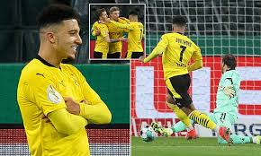 Latest on borussia dortmund midfielder jadon sancho including news, stats, videos, highlights and more on espn. Monchengladbach 0 1 Borussia Dortmund Jadon Sancho Secures Place In Dfb Pokal Semi Finals Daily Mail Online