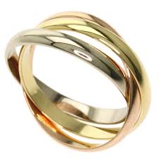 The visionary mind of louis cartier created the trinity ring in 1924. Cartier Trinity Ring Sm Ring Ring K18 Yellow Gold K18wg K18pg Women S Elady Globazone