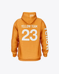 Download Melange Hoodie Mockup Back View In Apparel Mockups On Yellow Images Object Mockups