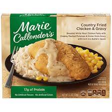 The frozen food recall affects about 800,000 marie callender's cheesy chicken and rice single serve frozen dinners, regardless of production date. Country Fried Chicken Gravy Marie Callender S