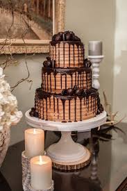 Wedding Groom S Cake Featuring A 3 Tiered Chocolate Cake With Chocolate Buttercream In A Rustic Horizontal Stripe Grooms Cake Chocolate Sandwich Cookies Cake
