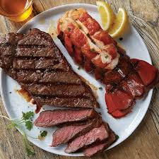 Ohhh, steak and lobster, yum! Kansas City Strip Steak And Lobster Tails Surf And Turf Kansas City Steaks