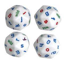 Small = lower case big = upper . 4 Count Alphabet Dice