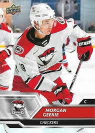 Morgan geekie is a canadian ice hockey centre currently playing for the carolina hurricanes of the national hockey league. Future Watch Morgan Geekie Hockey Cards Carolina Hurricanes Go Gts