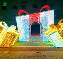 3d Giant Led Street Outdoor Christmas Star Motif Light Indoor Outdoor Lawn  Decoration