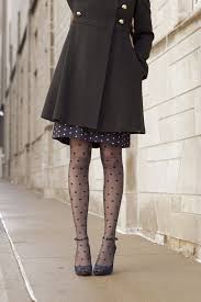 Black And White Polka Dot Dress With Black Tights What I Wore Nothing But Navy Fashion How To Wear Style