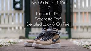 Nike air force, nike r.t., riccardo tisci, air force 1 mid. Nike Air Force 1 Mid X Riccardo Tisci Vachetta Tan Detailed Look On Feet Youtube