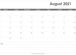 All calendar templates are free, blank, printable and fully editable! Editable August 2021 Calendar
