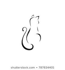Simple Cat Line Art Cat Tattoo Designs Cat Tattoo Small Cat Silhouette Tattoos