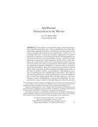 Pdf Spellbound Dissociation In The Movies