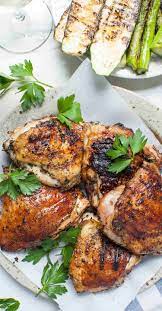 Very lightly oil the skin with olive oil, then grill, skin side down 7 or 8 minutes to get a nice char. Simple Chicken Brine For Grilling Joe S Healthy Meals