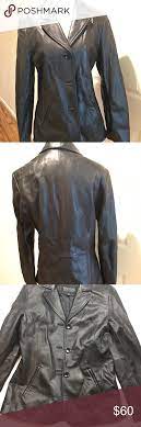 Wilsons Leather Black Genuine Leather Jacket Womens Pelle Studio Wilsons Leather Black Genuine Leath Leather Blazer Jacket Leather Blazer Leather Jackets Women