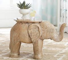 Elephant Side Table Kids Nightstand Girls Nursery Furniture Side Table
