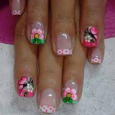 Uñas decoradas flores y mariposas. Pin En Unas