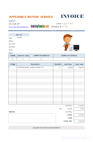 Appliance Repair Service Invoice Template Invoice Template Appliance Repair Service Car Repair Service